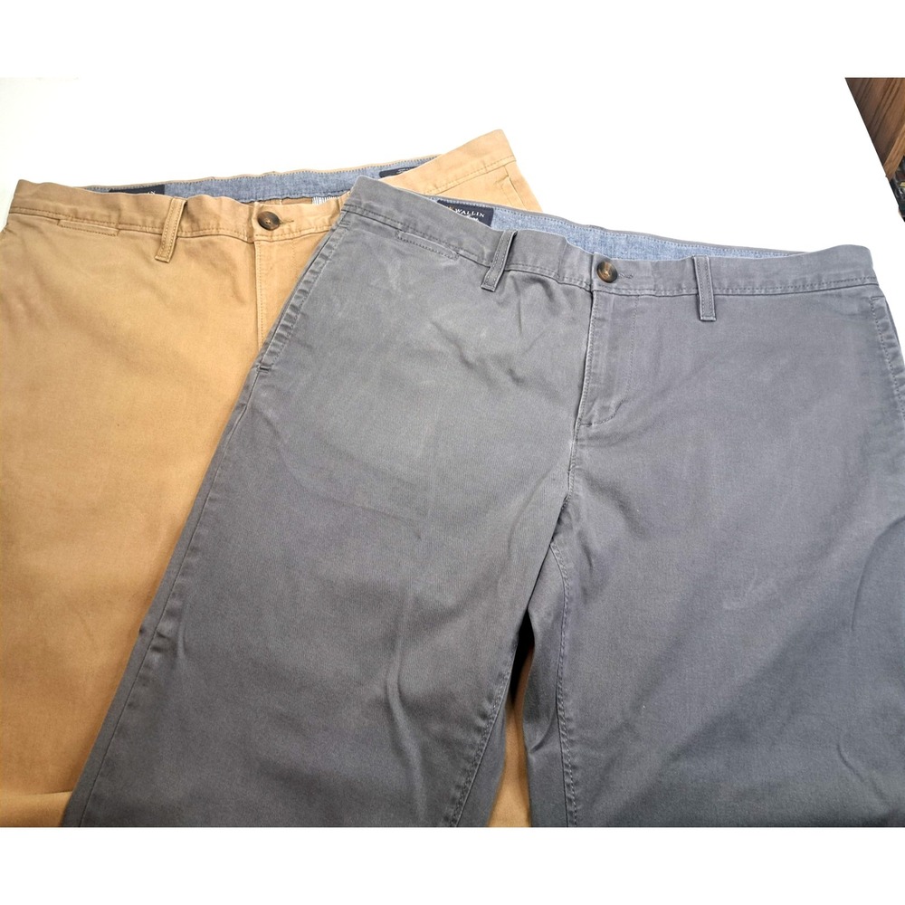 Wallin & Bros. Chino Cotton Pants Men's 36x31 Two Pair Casual Preppy Classic